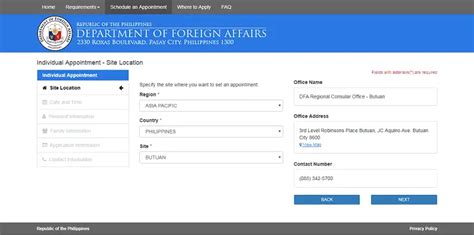 passport appointment legazpi|Site Location .